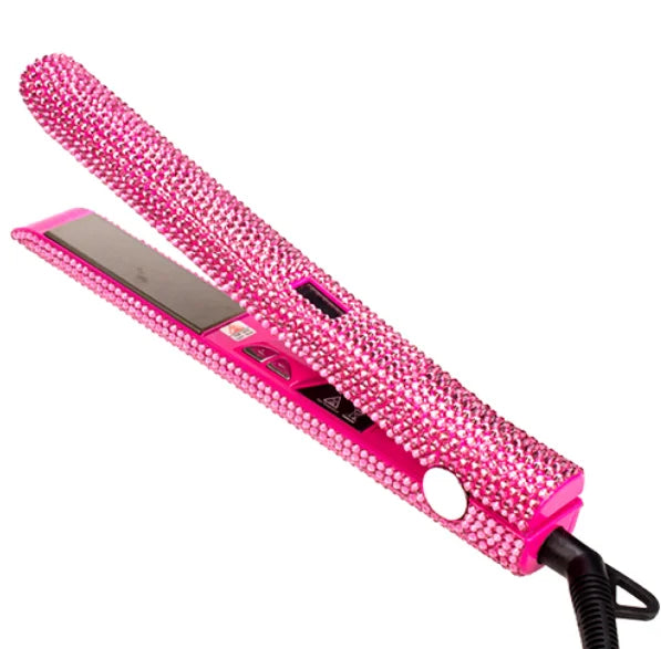 Hair Straightener Rhinestone Titanium Flat Iron Profession Salon Hair Straightening and Curling Iron