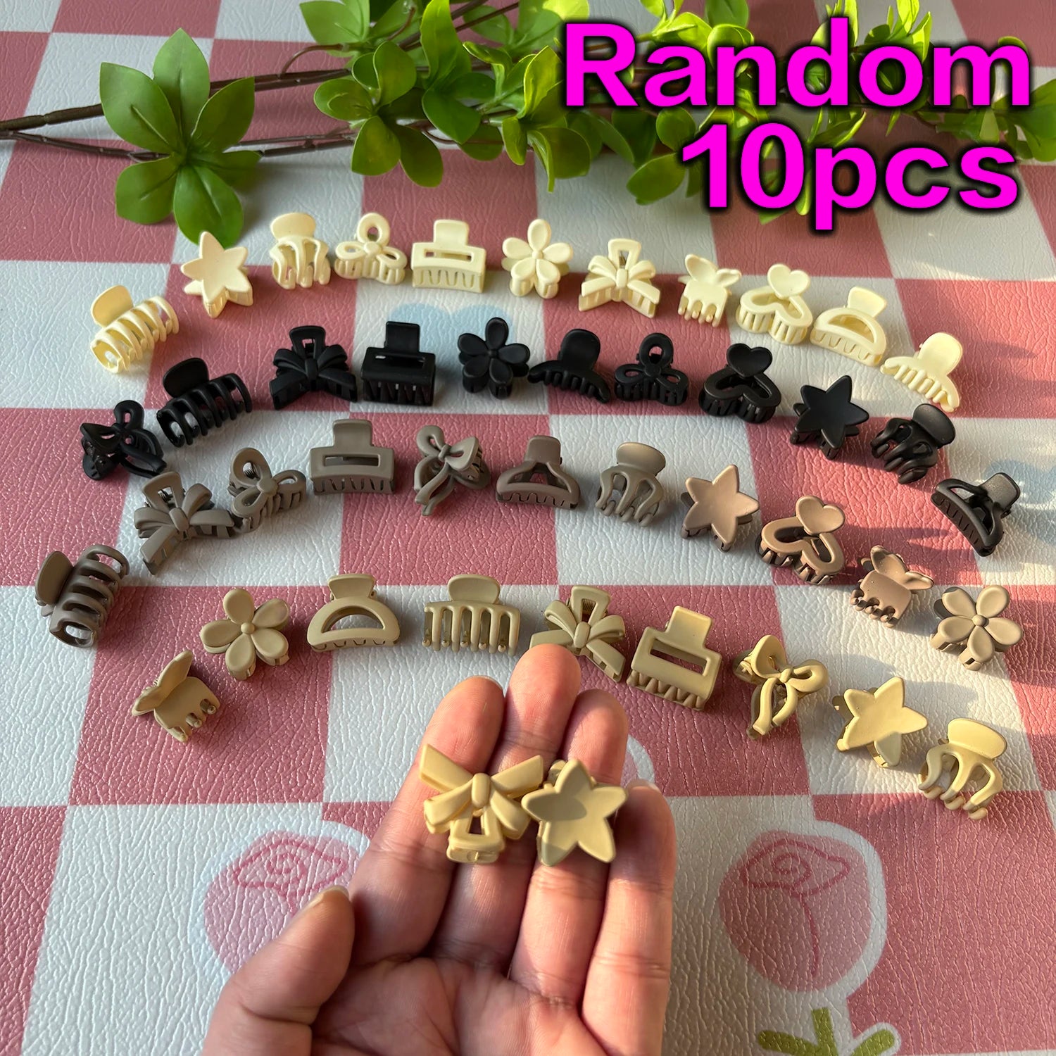 5/10/20/30pcs Beige Mixed Pack Small Clips, Cute Girl Accessories - Perfect for Daily Use, Special Occasions, or Travel Gifts
