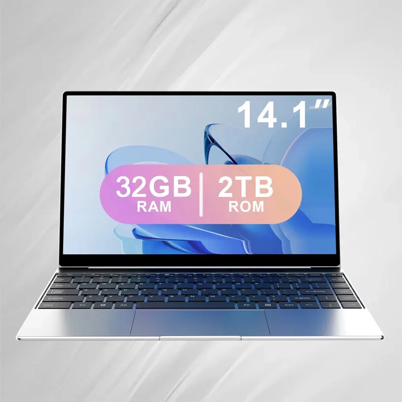 Windows 11 Pro New Ultra Slim 14.1 Laptop Intel N3700 16GB RAM 2TB SSD 1920*1080 Display Gaming Office Study PC