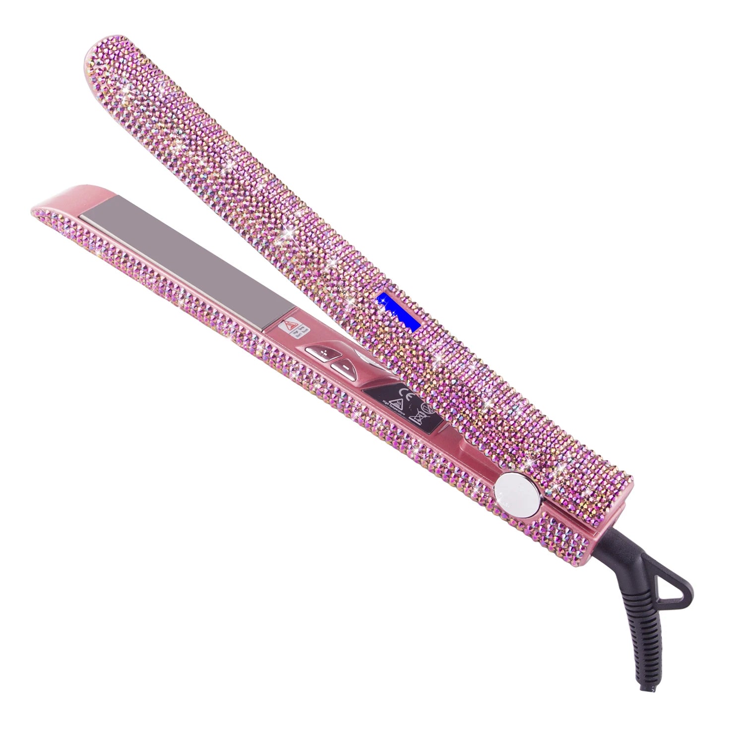 Hair Straightener Rhinestone Titanium Flat Iron Profession Salon Hair Straightening and Curling Iron
