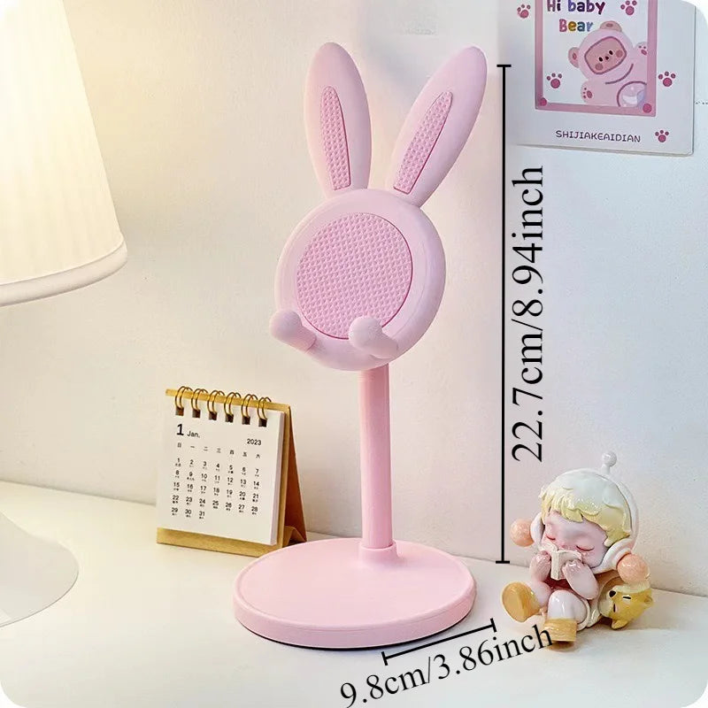 The cute Rabbit mobile phone stand desktop can lift and adjust the desktop phone accessories  phone stand  phone grip