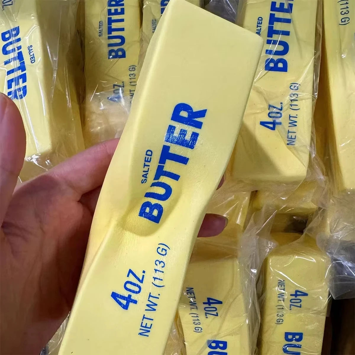 Butter Stick Squishy Fidget Toys Elastic Cheese Stick Funny Squeeze Prank Toy Stress Anxiety Relief Game