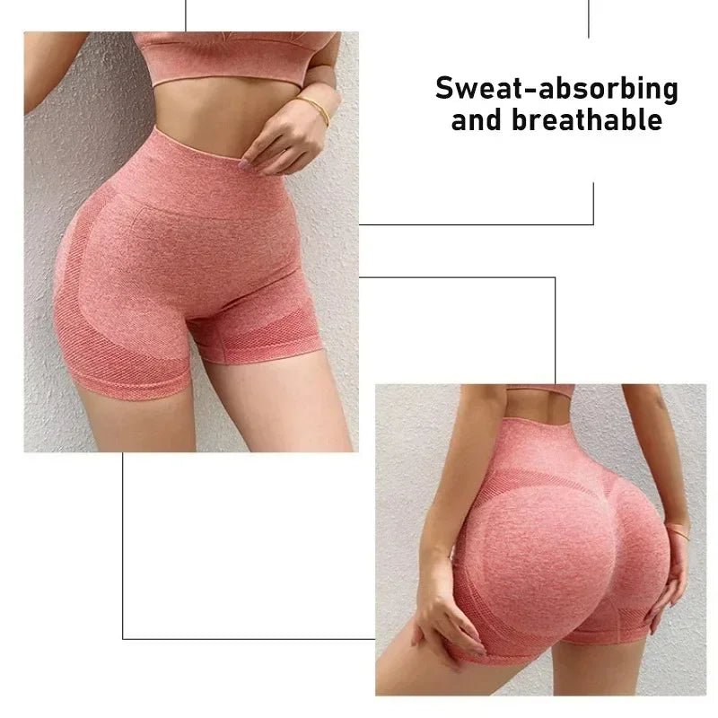 Women Yoga Shorts High Waist Workout Shorts Fitness Yoga Lift Butt Fitness Ladies Yoga Gym Running Short Pants Sportswear