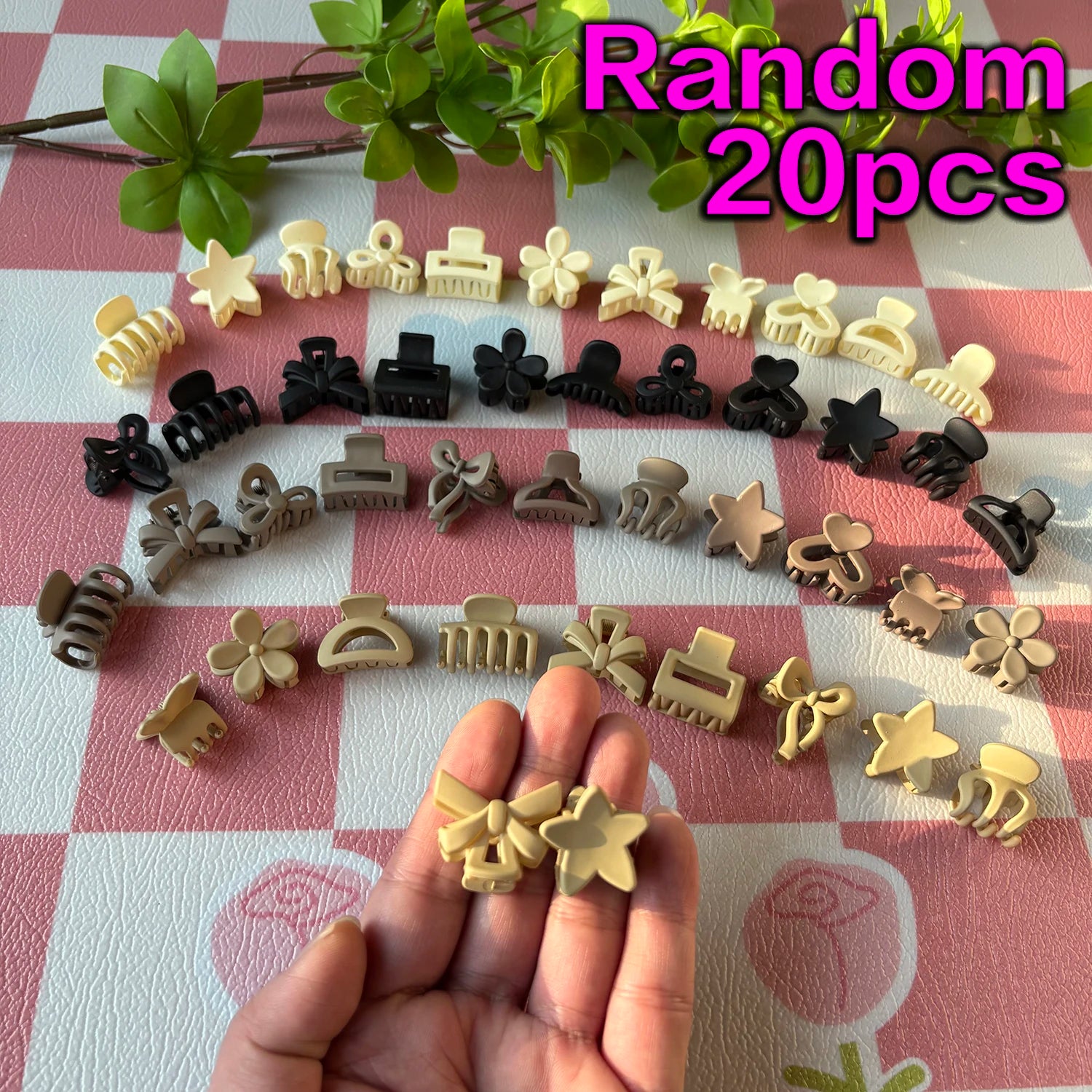 5/10/20/30pcs Beige Mixed Pack Small Clips, Cute Girl Accessories - Perfect for Daily Use, Special Occasions, or Travel Gifts