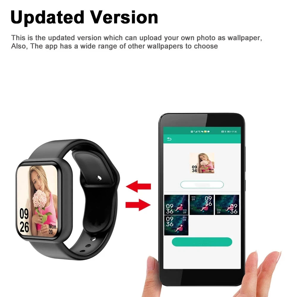 Sports Smartwatch For Men Women Watches Fitness Heart Rate Monitor Electronic Smart Watch Calory Music Player Y68 Bracelet Kids