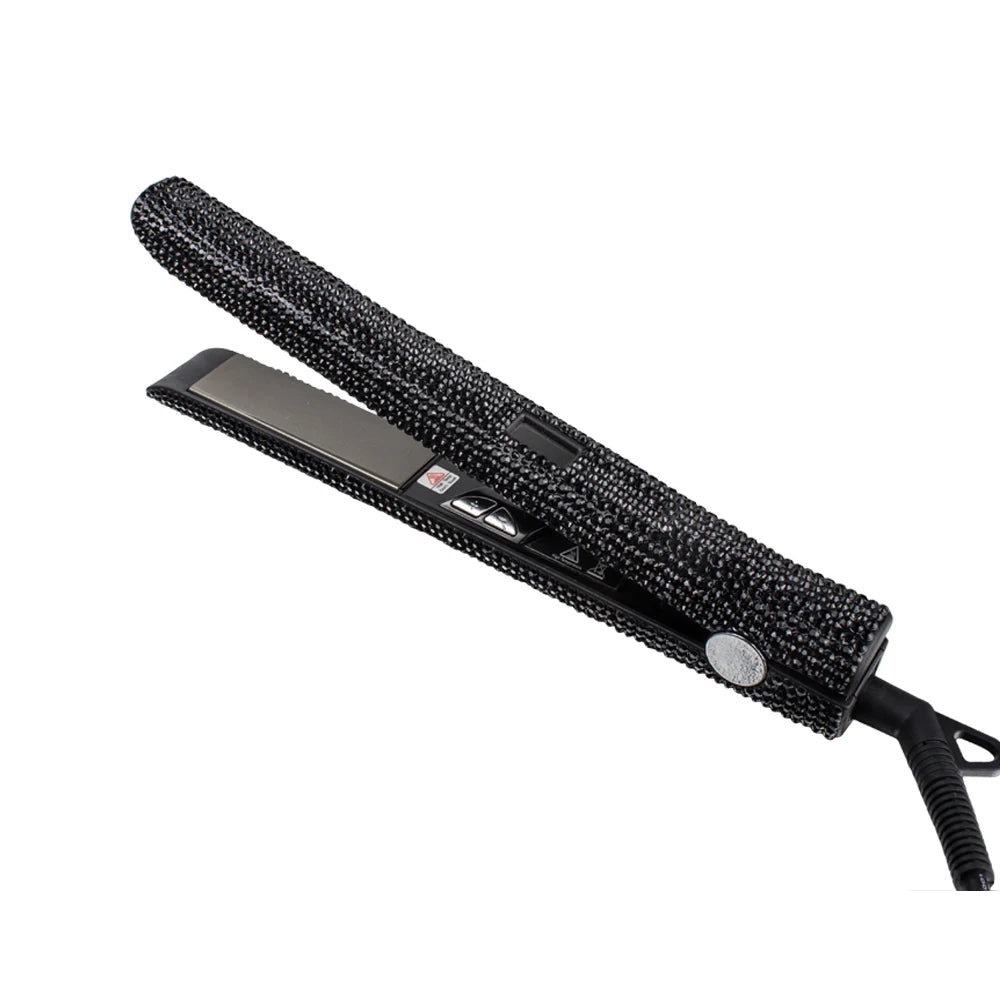 Hair Straightener Rhinestone Titanium Flat Iron Profession Salon Hair Straightening and Curling Iron