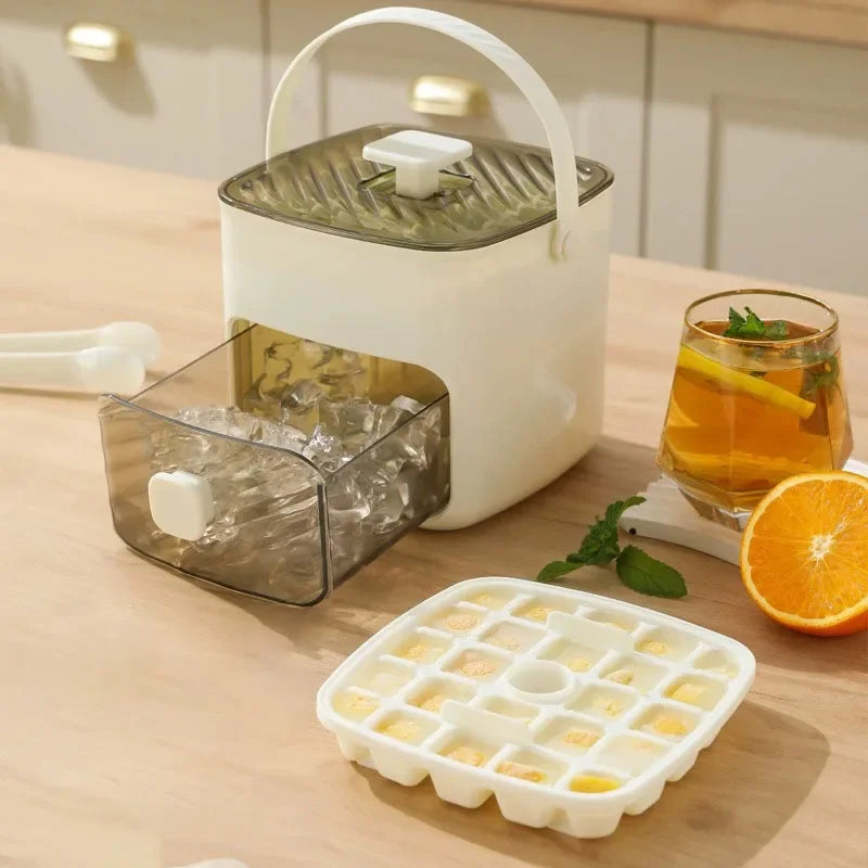 48 Grid Ice Cube Mold Reusable Refrigerator Ice Maker One-touch Easy Release Homemade Ice Cube Tray Mold Home Ice Making Tool