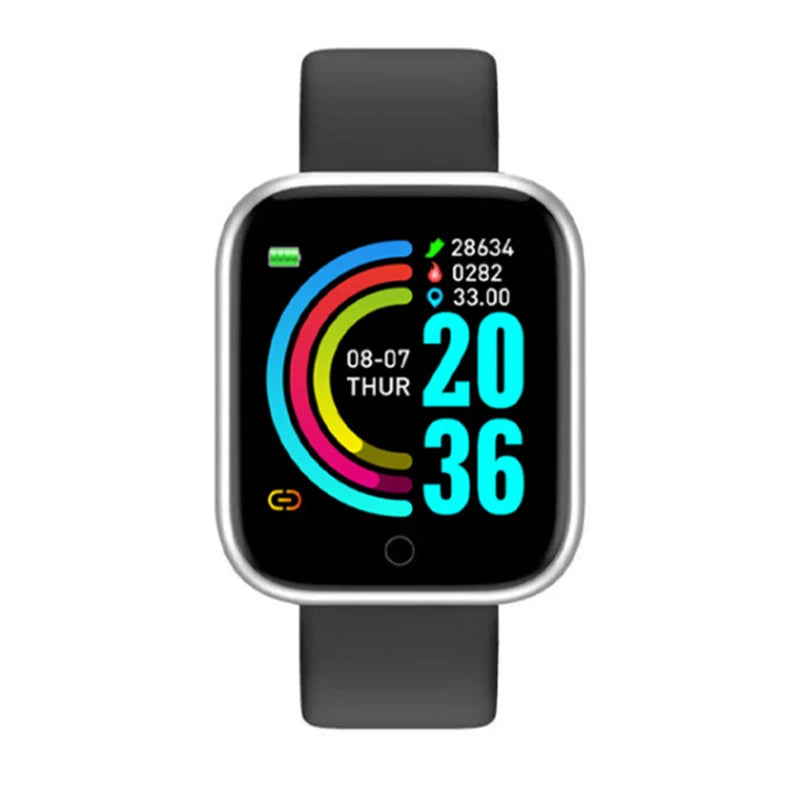 Sports Smartwatch For Men Women Watches Fitness Heart Rate Monitor Electronic Smart Watch Calory Music Player Y68 Bracelet Kids