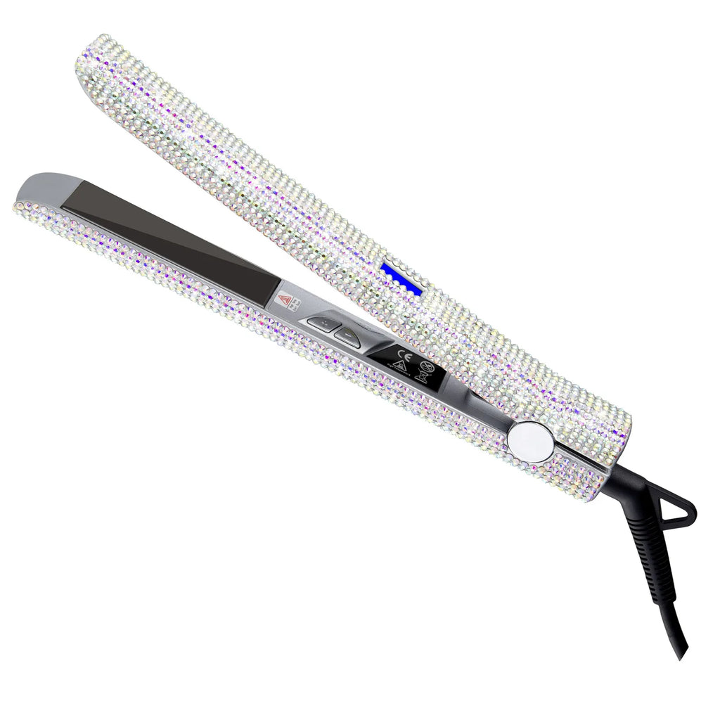 Hair Straightener Rhinestone Titanium Flat Iron Profession Salon Hair Straightening and Curling Iron