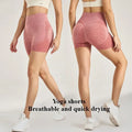 Women Yoga Shorts High Waist Workout Shorts Fitness Yoga Lift Butt Fitness Ladies Yoga Gym Running Short Pants Sportswear
