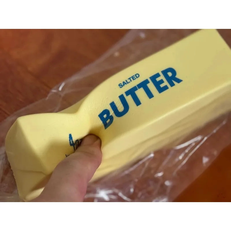 1/2PC anti pressure butter stick decompression plush toy slowly rising soft clay squeezing elastic cheese stick prank toy