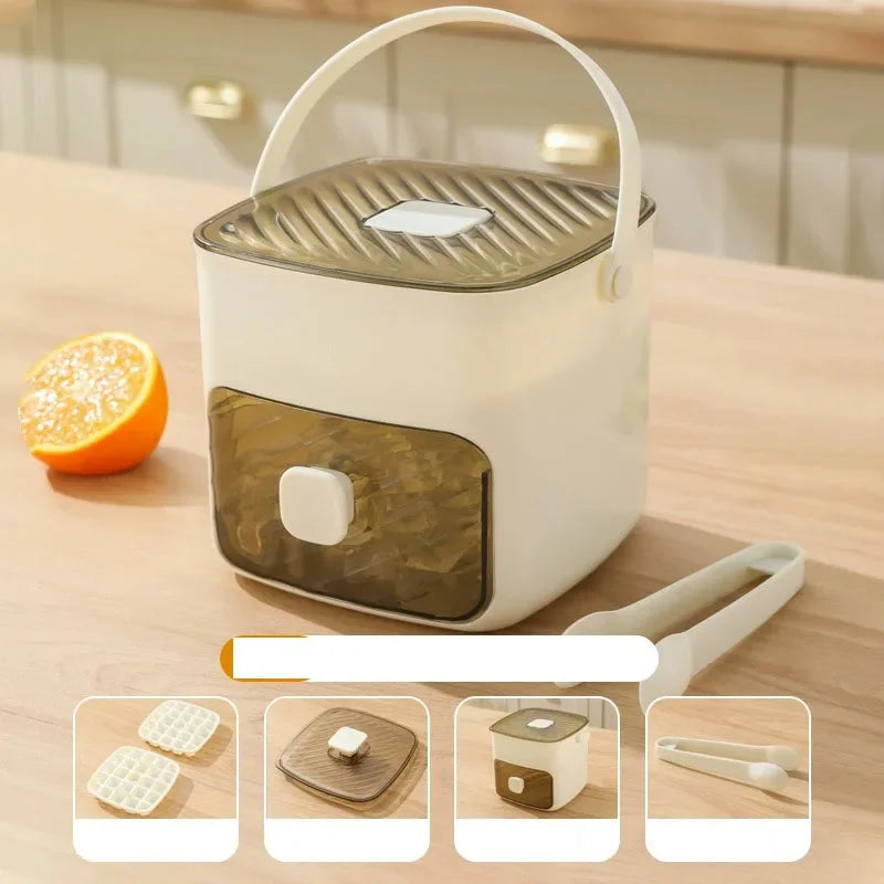 48 Grid Ice Cube Mold Reusable Refrigerator Ice Maker One-touch Easy Release Homemade Ice Cube Tray Mold Home Ice Making Tool