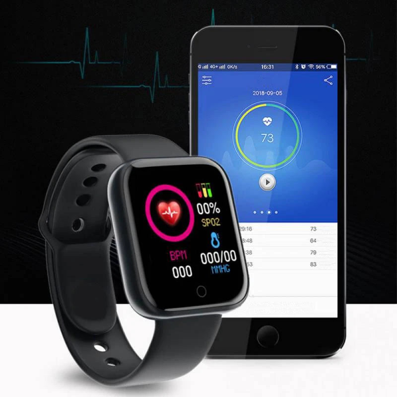 Sports Smartwatch For Men Women Watches Fitness Heart Rate Monitor Electronic Smart Watch Calory Music Player Y68 Bracelet Kids